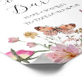 Wildblume und Schmetterlinge Blume Bouquet Bar Sig Poster (Ecke)