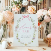 Wildblume und Schmetterlinge Blume Bouquet Bar Sig Poster