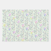 Wildblume und Schmetterlinge Blumengarten rosa Geschenkpapier Set (Vorderseite 2)