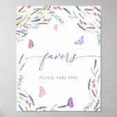 Wildblume und Schmetterlinge favorisieren Poster (Vorne)