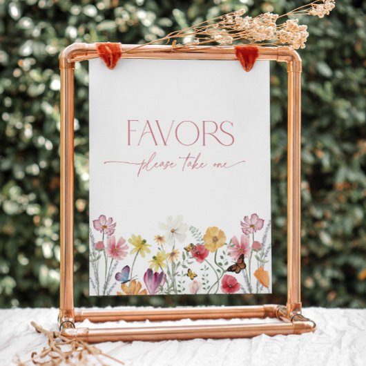 Wildblume und Schmetterlinge Liebe in Bloomfavorit Sockelschild