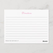 Wildblume und Schmetterlinge Rezept für die Braut Postkarte (Rückseite)