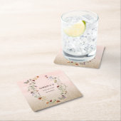 Wildblume und Schmetterlingsdusche Pa Rechteckiger Pappuntersetzer (Vor Ort)