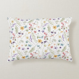 Wildblume und Schmetterlingsmuster Dekokissen