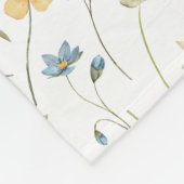 Wildblume und Schmetterlingsmuster Fleecedecke (Ecke)