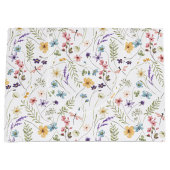 Wildblume und Schmetterlingsmuster Große Geschenktüte (Vorderseite)