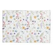 Wildblume und Schmetterlingsmuster Kissenbezug (Rückseite)
