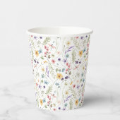 Wildblume und Schmetterlingsmuster Pappbecher (Links)