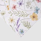 Wildblume und Schmetterlingsmuster Seidenpapier (Detail)