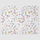 Wildblume und Schmetterlingsmuster Seidenpapier (Vorderseite)