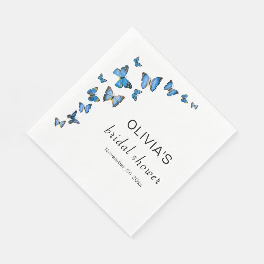 Wildblume- und Schmetterlingspapier für Brautparty Serviette (Ecke)