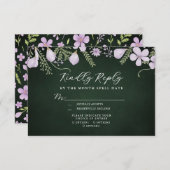 Wildblume und Wälder im Grünen RSVP Karte (Vorne/Hinten)