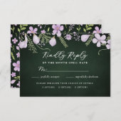 Wildblume und Wälder im Grünen RSVP Karte (Vorne/Hinten)