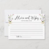 Wildblume und Wünsche für die Bride Card Einladung (Vorderseite)