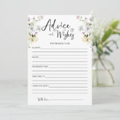 Wildblume und Wünsche für die Bride Card Einladung (Stehend Vorderseite)