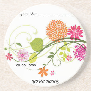 Wildblume Untersetzer Set , komplexe botanische De