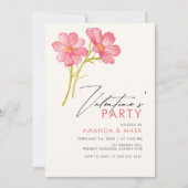Wildblume Valentinisches Party Einladung (Vorderseite)