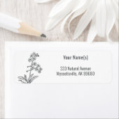 Wildblume Vergessen Sie nicht Schwarz und Weiß (Insitu)