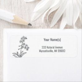 Wildblume Vergessen Sie nicht Schwarz und Weiß