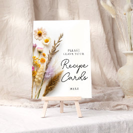 Wildblume Verlasse hier Ihre Rezept-Karte Poster