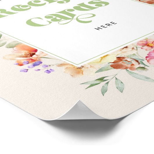 Wildblume verlasse Ihre Rezeptkarte Poster (Ecke)