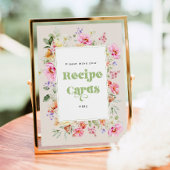 Wildblume verlasse Ihre Rezeptkarte Poster