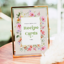 Wildblume verlasse Ihre Rezeptkarte Poster