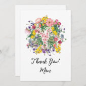 Wildblume Vielen Dank für Ihre Personalisierte Blu (Vorne/Hinten)