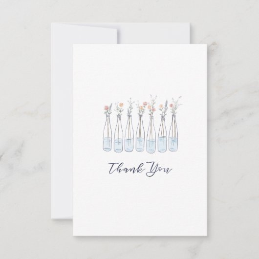 Wildblume Vielen Dank Karten (Vorderseite)