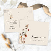 Wildblume Vielen Dank Postkarte