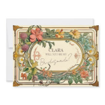 Wildblume Viktorianische Verzierte Grenze Hochzeit