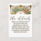 Wildblume Viktorianische Verzierte Grenzhochzeit Begleitkarte (Vorderseite)