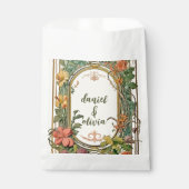 Wildblume Viktorianische Verzierte Grenzhochzeit Geschenktütchen (Vorderseite)