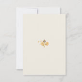 Wildblume Vintag Botanische Babydusche Dankeskarte (Rückseite)