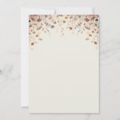 Wildblume Vintag Terracotta Brause Dusche Einladung (Rückseite)