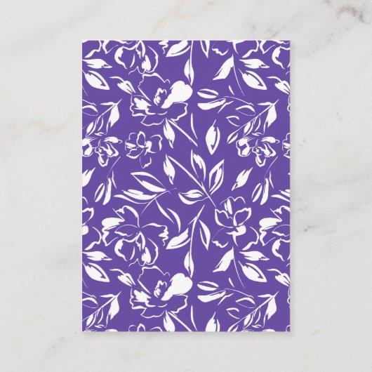 Wildblume Violet Baby Showbücher für Baby Begleitkarte (Rückseite)