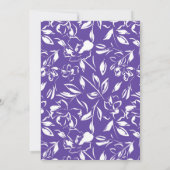 Wildblume Violet Babydusche Dankeskarte (Rückseite)