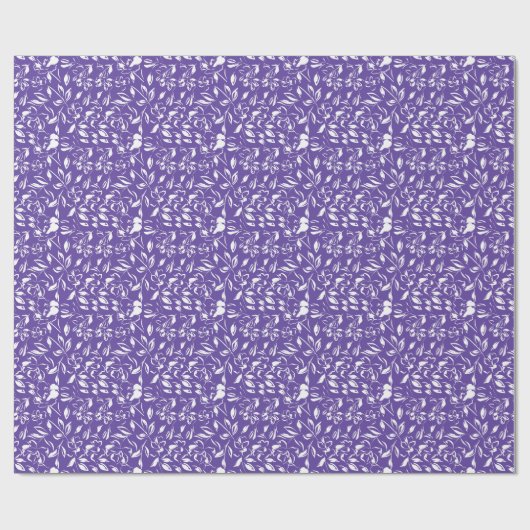 Wildblume Violet Babydusche Geschenkpapier (Flach)