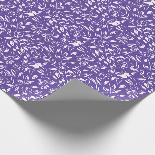 Wildblume Violet Babydusche Geschenkpapier (Ecke)