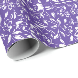 Wildblume Violet Babydusche Geschenkpapier