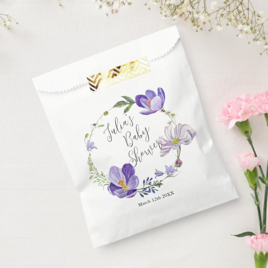 Wildblume Violet Babydusche Geschenktütchen (Versiegelt)