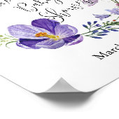 Wildblume Violet Babydusche Poster (Ecke)
