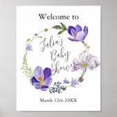 Wildblume Violet Babydusche Poster (Vorne)