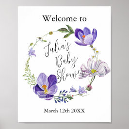Wildblume Violet Babydusche Poster