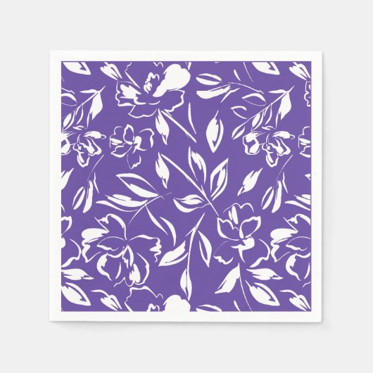 Wildblume Violet Babydusche Serviette (Vorderseite)