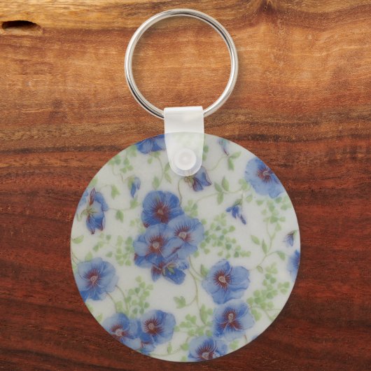 Wildblume Violet Key Chain Schlüsselanhänger (Vorderseite)