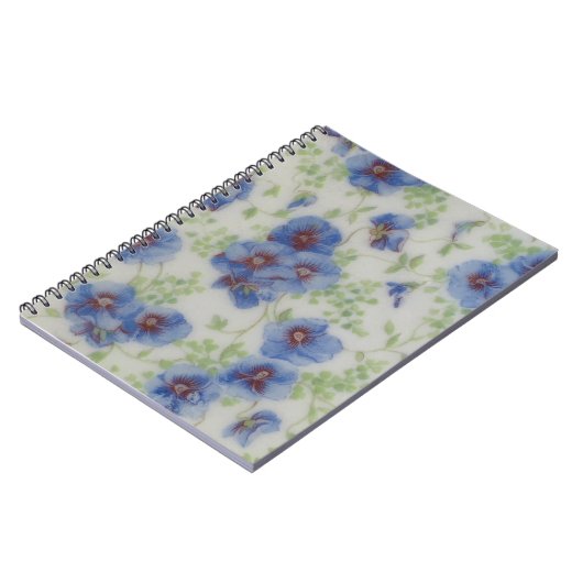 Wildblume Violet Spiral Notebook Notizblock (Linke Seite)
