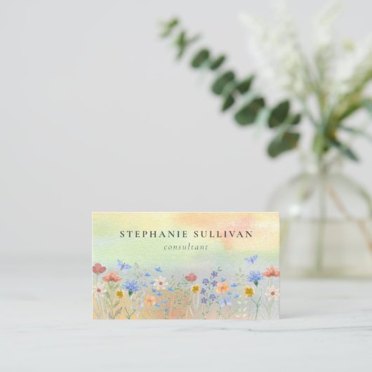 Wildblume Visitenkarte (Stehend Vorderseite)
