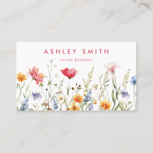 Wildblume Visitenkarte (Vorderseite)