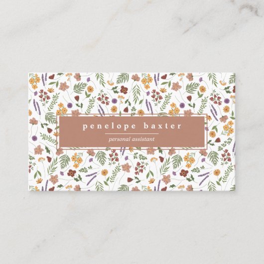 Wildblume-Visitenkarte Visitenkarte (Vorderseite)